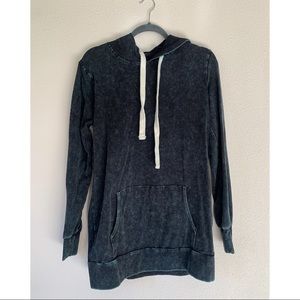 Zenana Teal Mineral Wash Hoodie